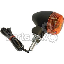 K&S Technologies 25-8323BK; Turn Signal Style 1 Black W / Amber Lens