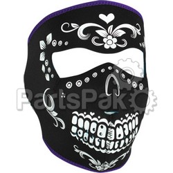 Zan WNFM078; Full Face Mask (Black / White Muerte)