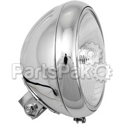 Harddrive L20-6084GD; Headlight 86-04 Fl 12V 60/55W H4 7-inch Grooved Shell Chrome
