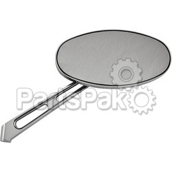 Harddrive 60-0036SSL; Smooth Oval Mirror Chrome Left 6-inch