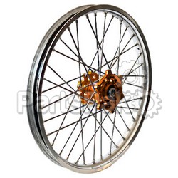 Talon 56-3066OS; Rear Wheel Set 2.15X18 Orange Hub Silver Rim