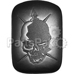 Phantom Pad SE302VHSB; Vinyl Embroidery Pad Helmet Skull 1.75X7-inch