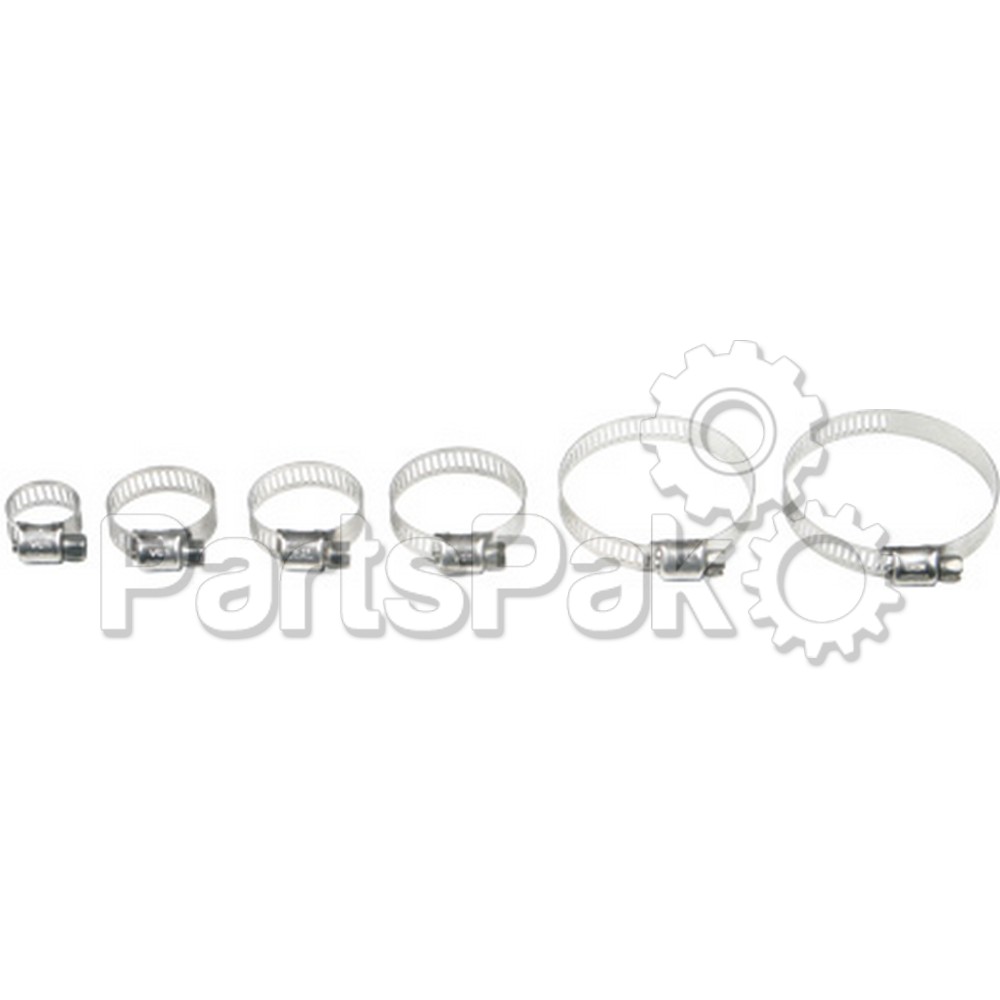 Helix Racing Products 111-6244; Stainless Steel Hose Clamps 58-83Mm 10/Pack
