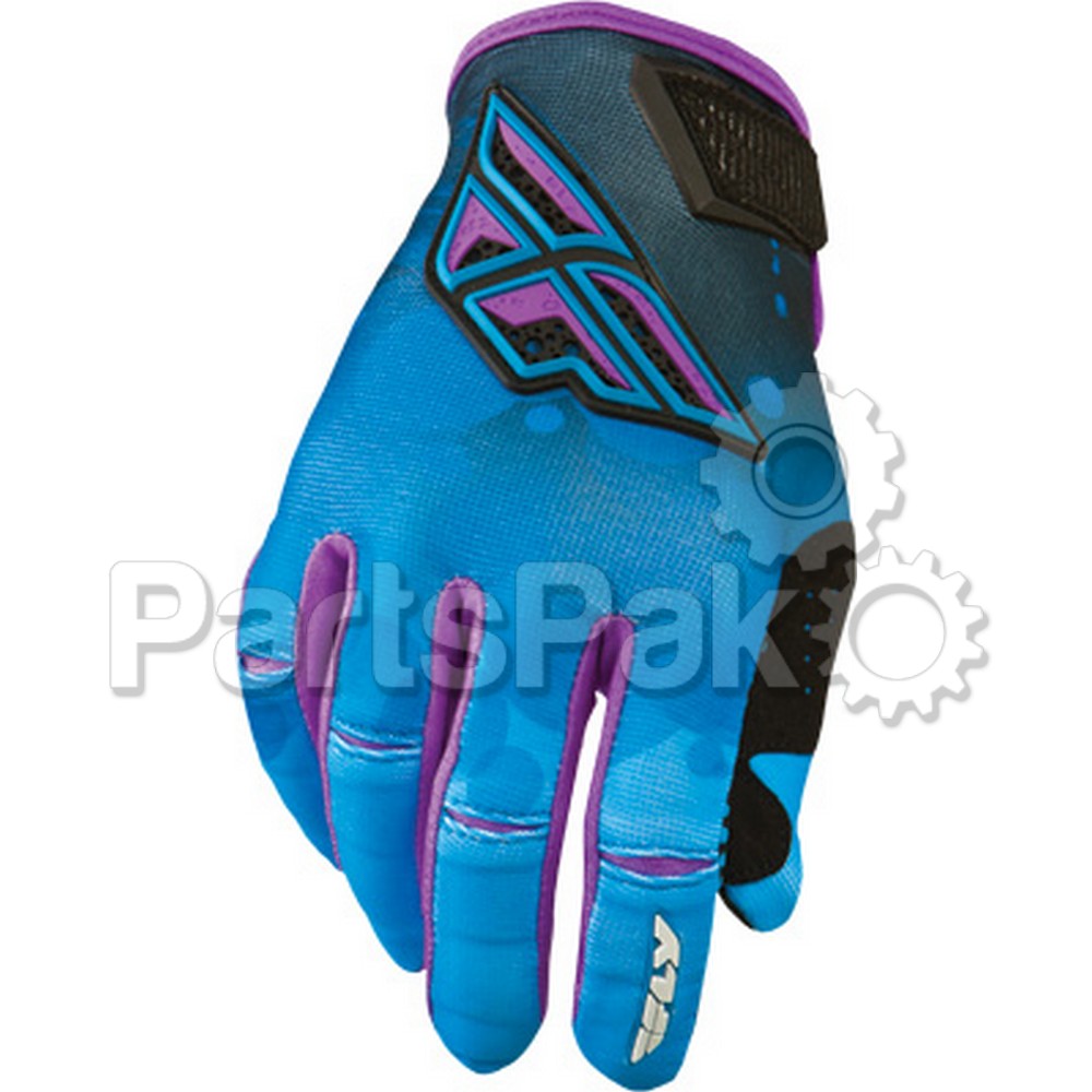 Fly Racing 367-61110; Kinetic Ladies Gloves Blue / Purple 2X