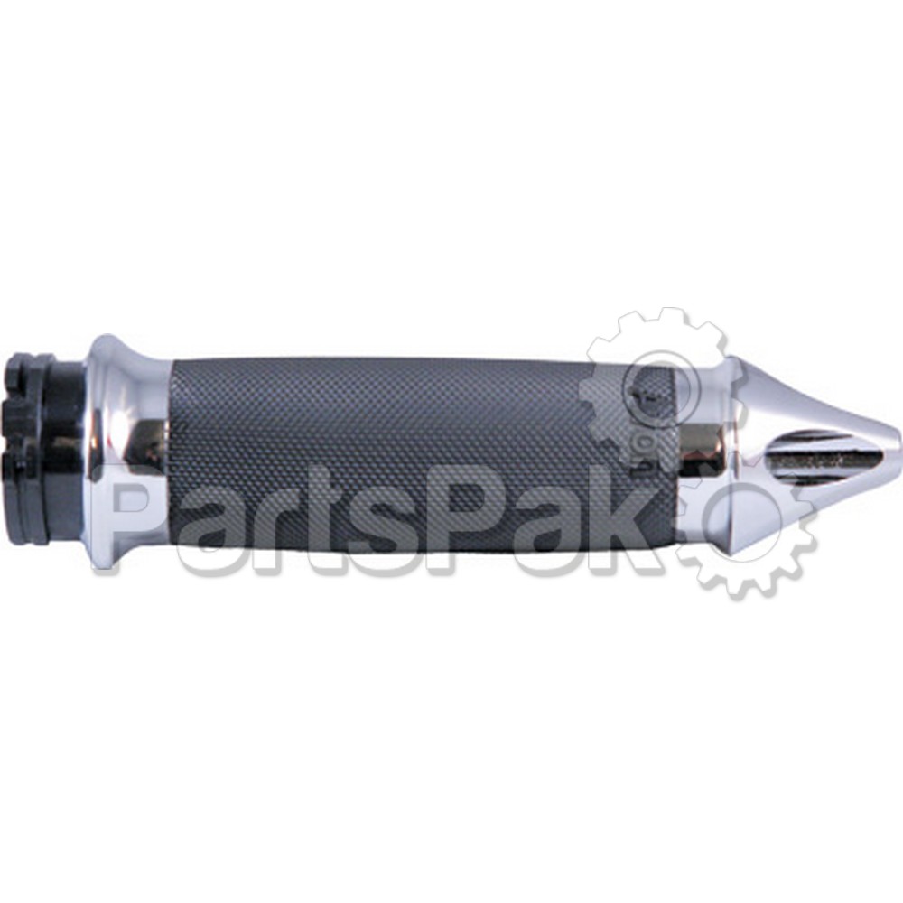 Avon Grips CC-85-CH-SPK-HT; Custom Contour Grips Spike Heated Cable Throttle (Chrome