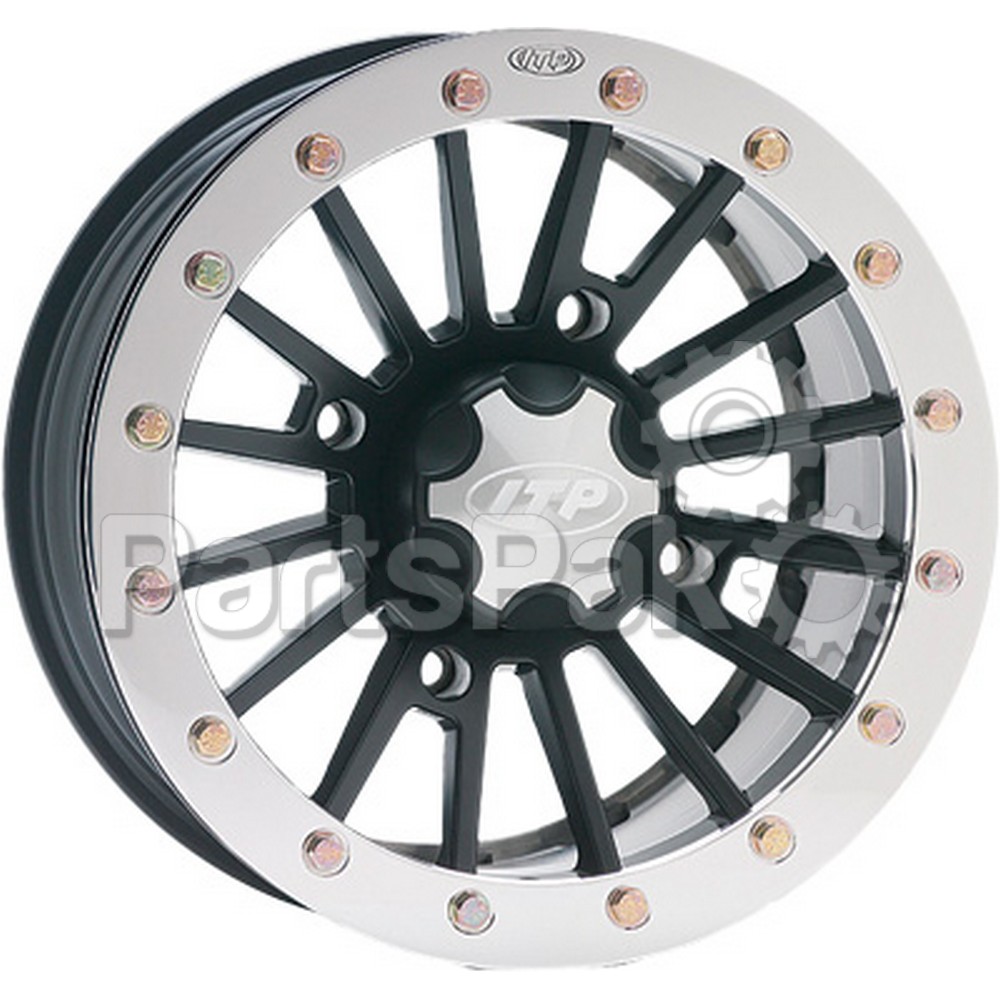 ITP (Industrial Tire Products) 12SD18BX; Wheel, Sd Beadloc Sst Alloy Wheel Black 12X7 4+3 4/137