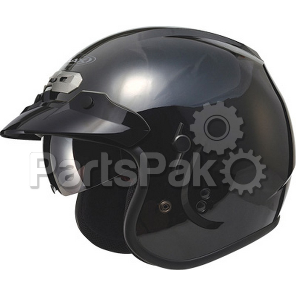 Gmax G1320028; Gm32 O / F Helmet W / Sun Shield Black 2X