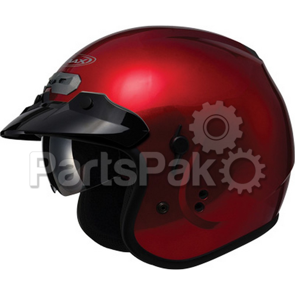 Gmax G1320093; Gm32 O / F Helmet W / Sun Shield Candy Red Xs