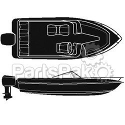 Attwood 10025; Boat Cover V-Hull Outboard 17Ft 85In Bm P/