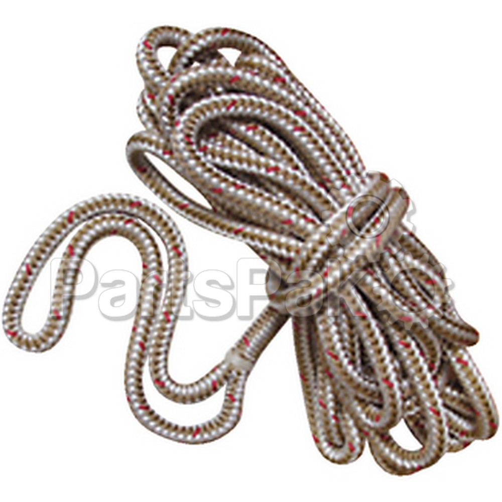 New England Ropes 50501600015; Dockline Double Braided 1/2 X 15 Ft White
