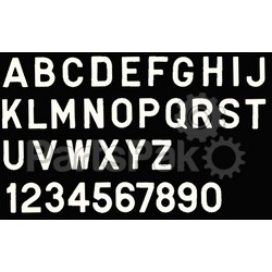 SeaChoice 74611; Gothic Letter-White K-10Pack