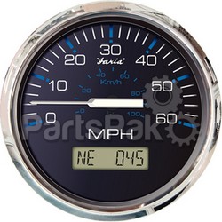 Faria 33826; Gps Speedometer 60Mph Ches Stainless Steel White