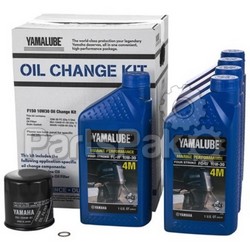Yamaha LUB-MRNMR-KT-10 Oil Change Kit, F150 10W30 Outboard Motor (Individual Kit); LUBMRNMRKT10