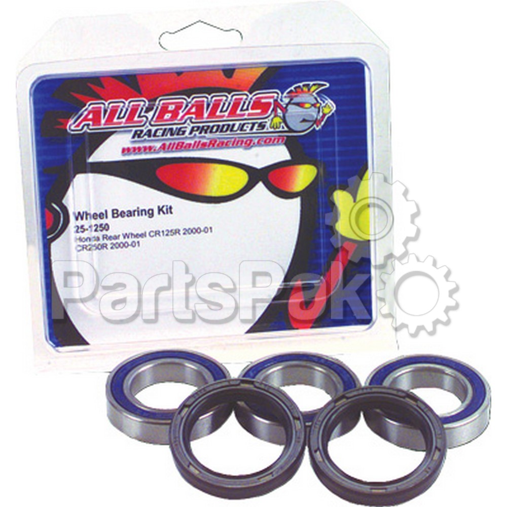 All Balls Racing Rear Wheel Bearings and Seals Kit 25-1319 for Honda/Yamaha