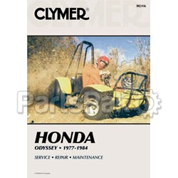 Clymer Manuals M316; Fits Honda Odyssey Fl250 Motorcycle Repair Service Manual