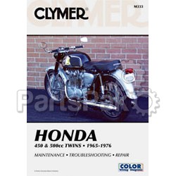 Clymer Manuals M333; Fits Honda Cb450/500T Motorcycle Repair Service Manual; 2-WPS-27-M333