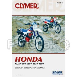 Clymer Manuals M3398; Fits Honda Xl / Xr 500-600 Motorcycle Repair Service Manual; 2-WPS-27-M339