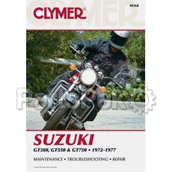 Clymer Manuals M368; Fits Suzuki Gt380/550/750 Motorcycle Repair Service Manual