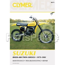 Clymer Manuals M371; Fits Suzuki Rm50-400 Motorcycle Repair Service Manual; 2-WPS-27-M371