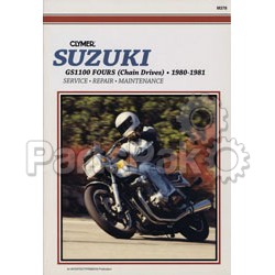 Clymer Manuals M378; Suzuki Gs / Gsx1100 Ch. Motorcycle Repair Service Manual; 2-WPS-27-M378