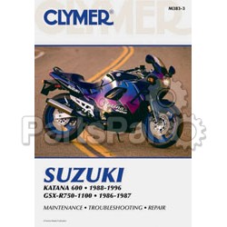 Clymer Manuals M383-3; Fits Suzuki Gsx-R 750-1100 Kata Motorcycle Repair Service Manual