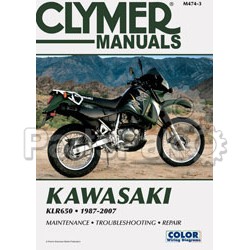 Clymer Manuals M4743; Fits Kawasaki Klr650 Motorcycle Repair Service Manual