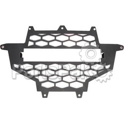 Modquad RZR-FGL-XP; 2-Panel Front Grill Black / Silver With Light Mount