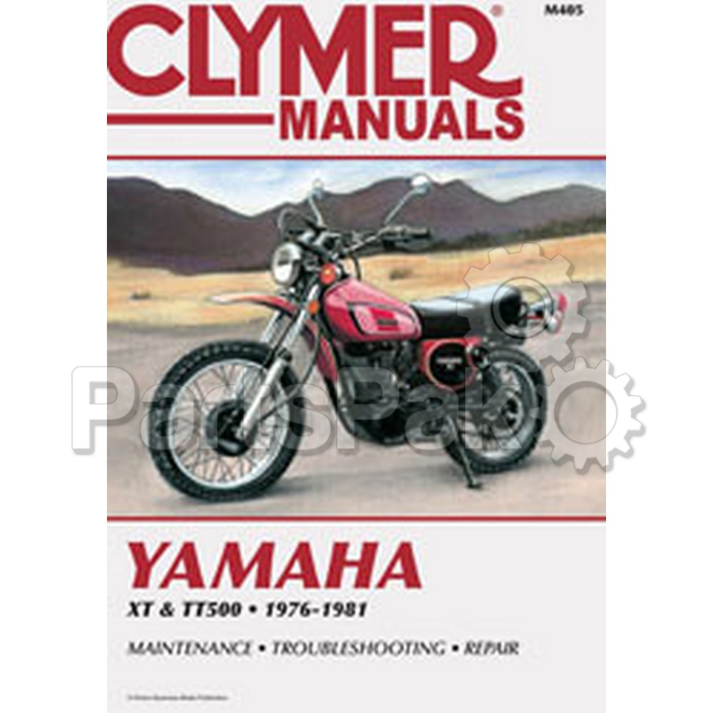 Clymer Manuals M405; Fits Yamaha Xt / Tt500 Motorcycle Repair Service Manual