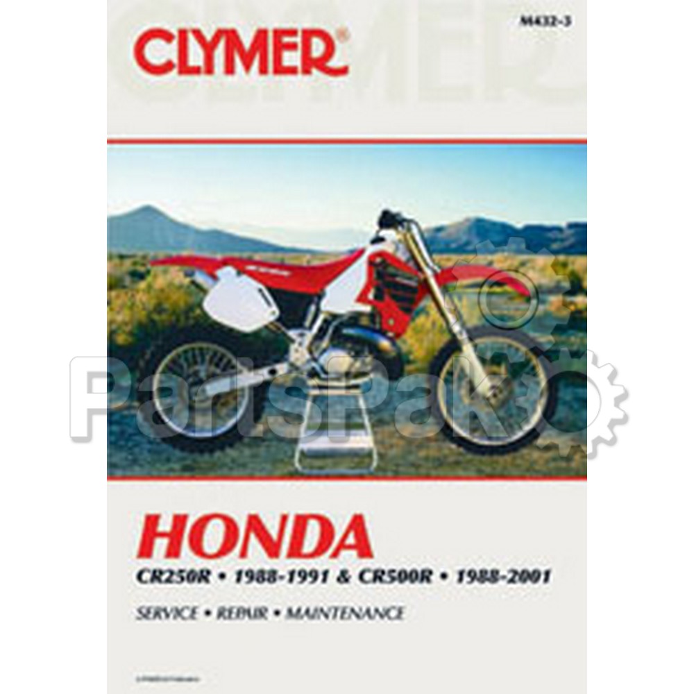 Clymer Manuals M4323; Fits Honda Cr250-500R Motorcycle Repair Service Manual