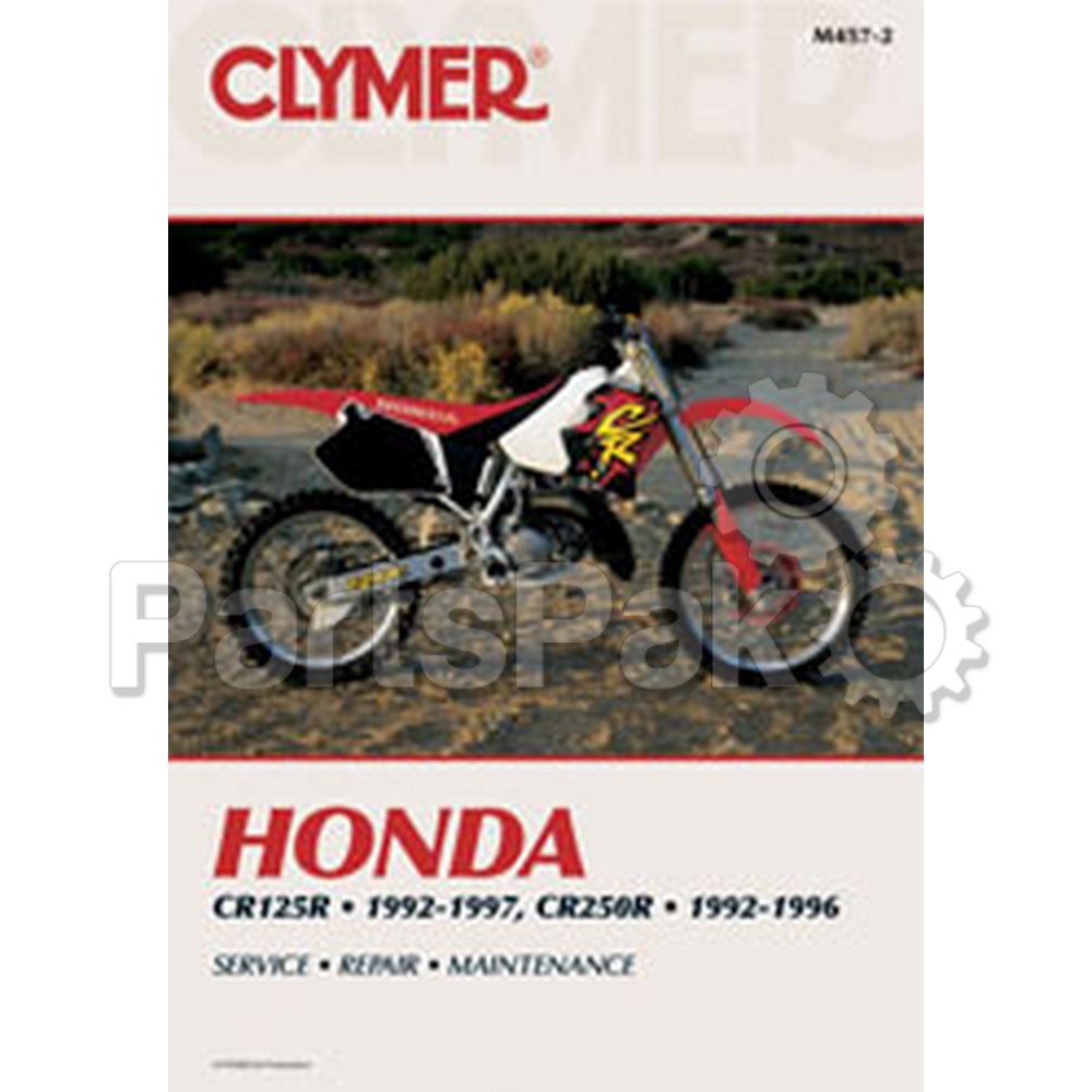Clymer Manuals M4572; Fits Honda Cr125/250R Motorcycle Repair Service Manual