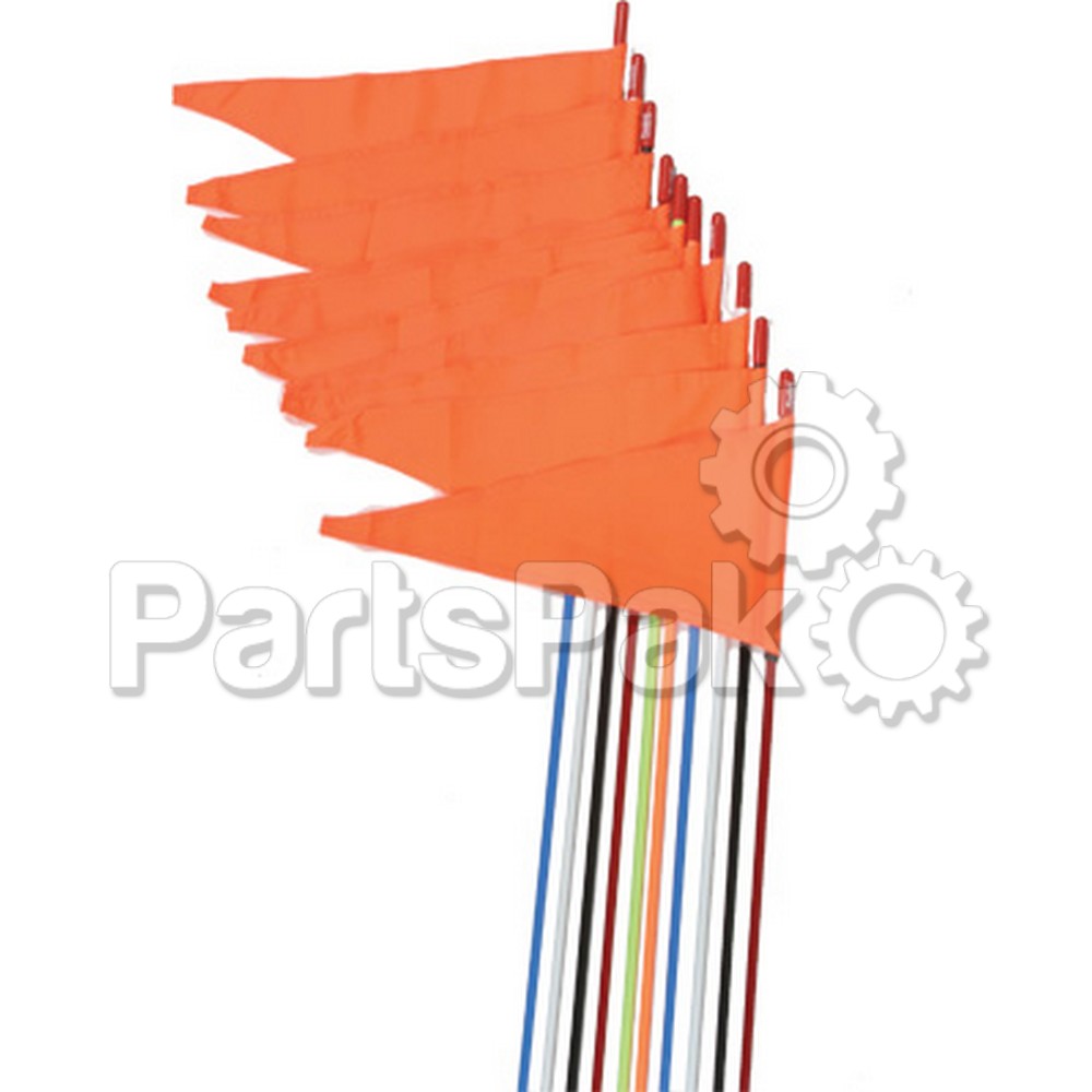 Firestik SR7-PS-W; Safety Flags Spring Mount White 7' 10-Pack