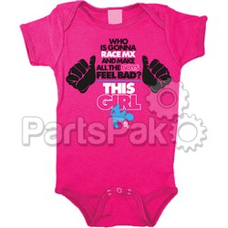 Smooth Industries 1634-101; This Girl Romper Pink 3/6M