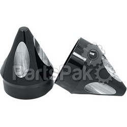 Avon Grips AXL-SPK-ANO; Axle Nut Cover Spike Black 1-inch; 2-WPS-40-4802BK