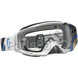 Scott 221330-4049041; Tyrant Goggle Linear White / Blue With Clear Lens