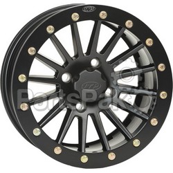 ITP (Industrial Tire Products) 1228545536B; Wheel, SD Bead Lock 12X7 4/110 5+2 Matte Black - Black Ring