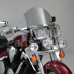 National Cycle N21407; SwitchBlade Chopped Clear Windshield Fits Honda VTX1800C / R / S / F / N, Fits Yamaha XV17A / XV1600A / XVZ1300A; 2-WPS-562-2313C