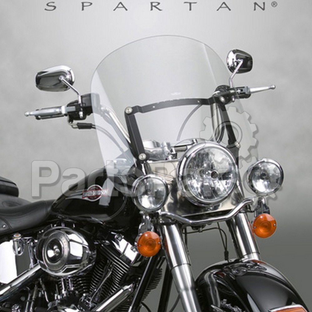 National Cycle N21300; SPARTAN,17'' HT,Clear Windshield,Q, for FLSTC models