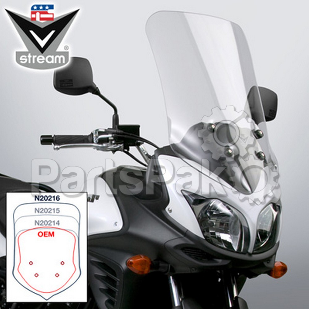 National Cycle N20216; Vstream Windshield Tall Clear V-Strom 650