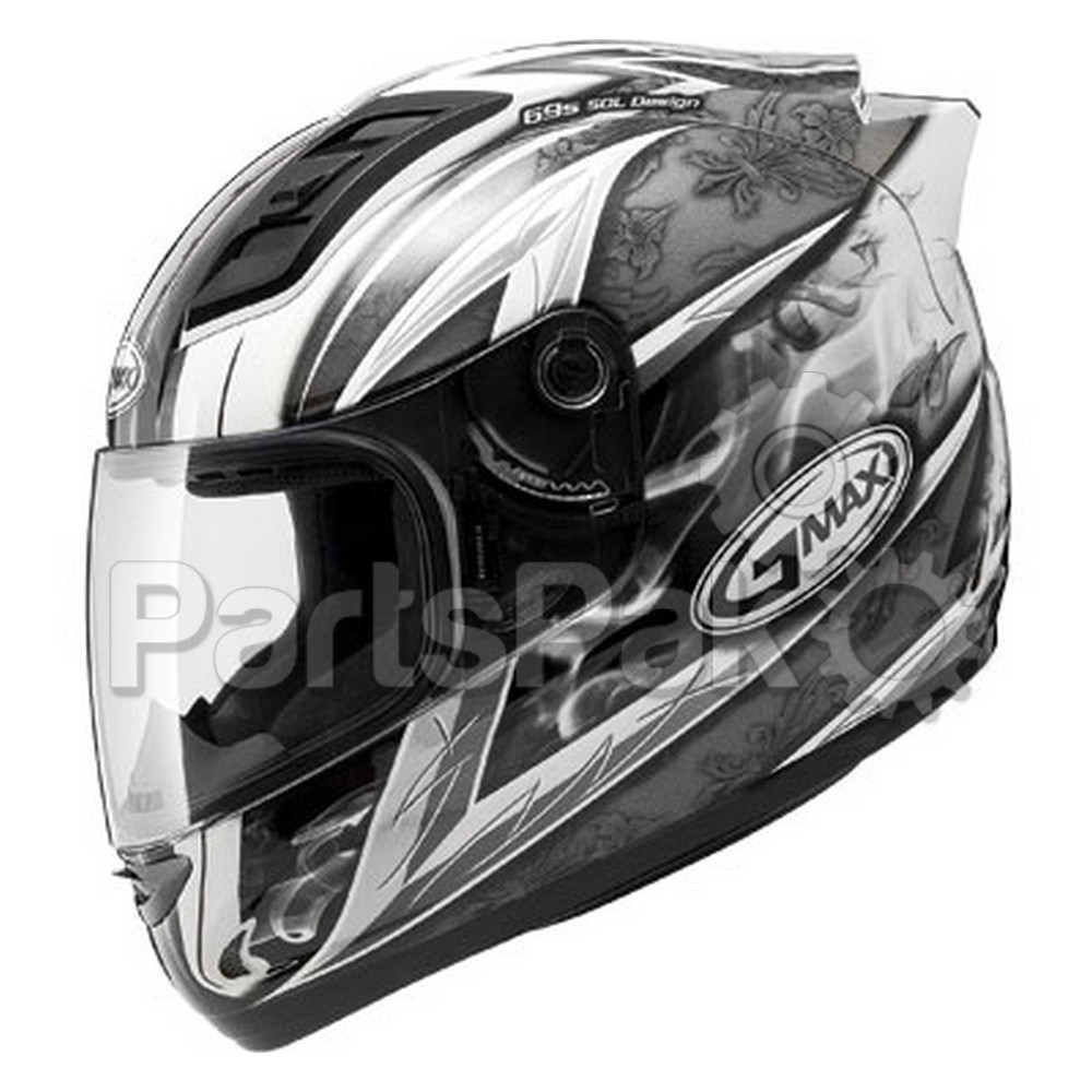 Gmax G7691468 TC-5; Gm-69 Full-Face Crusader Ii Helmet Whte / Dark Silver / Black 2X