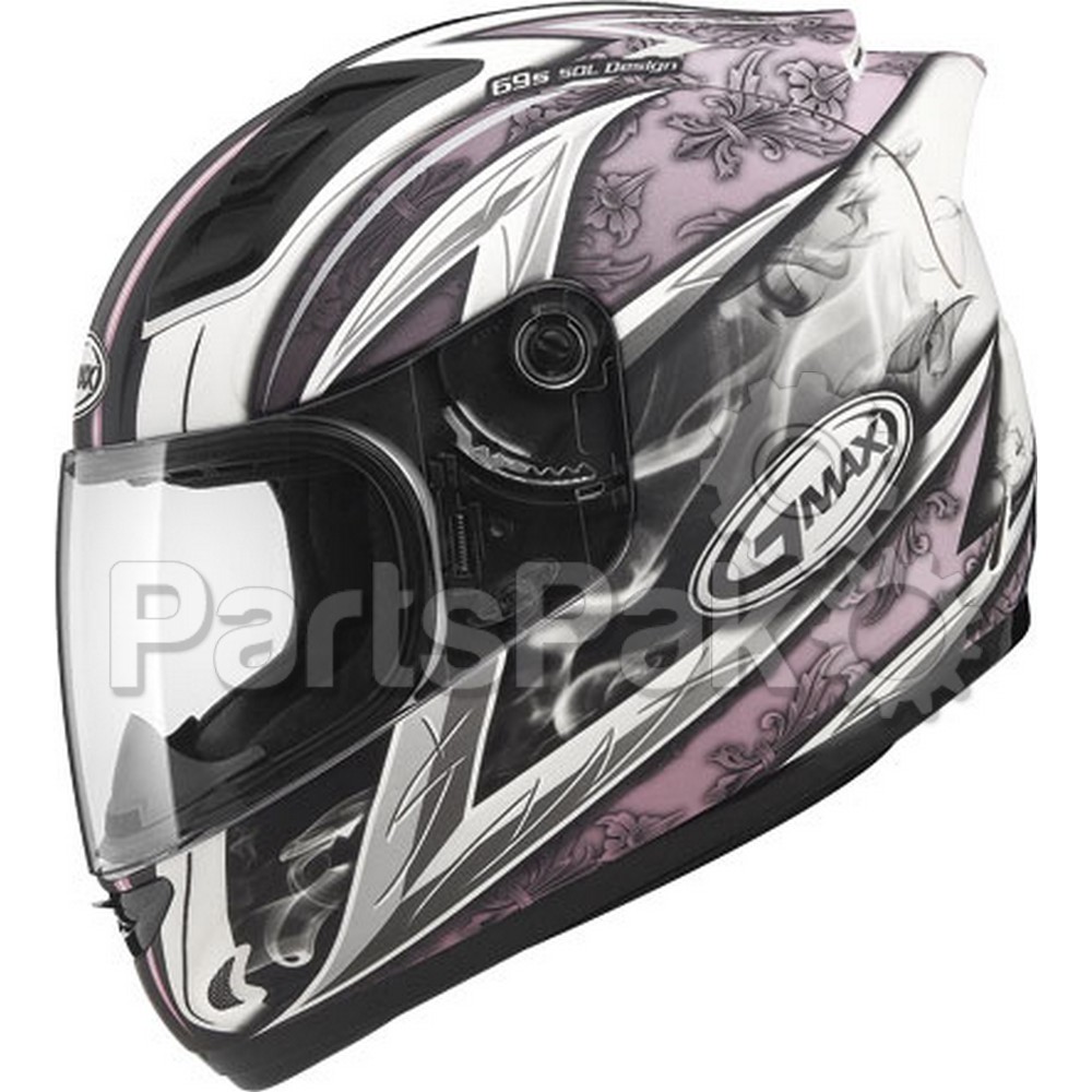 Gmax G7691407 TC-14; Gm-69 Full-Face Crusader Ii Helmet Matte White / Pink Xl