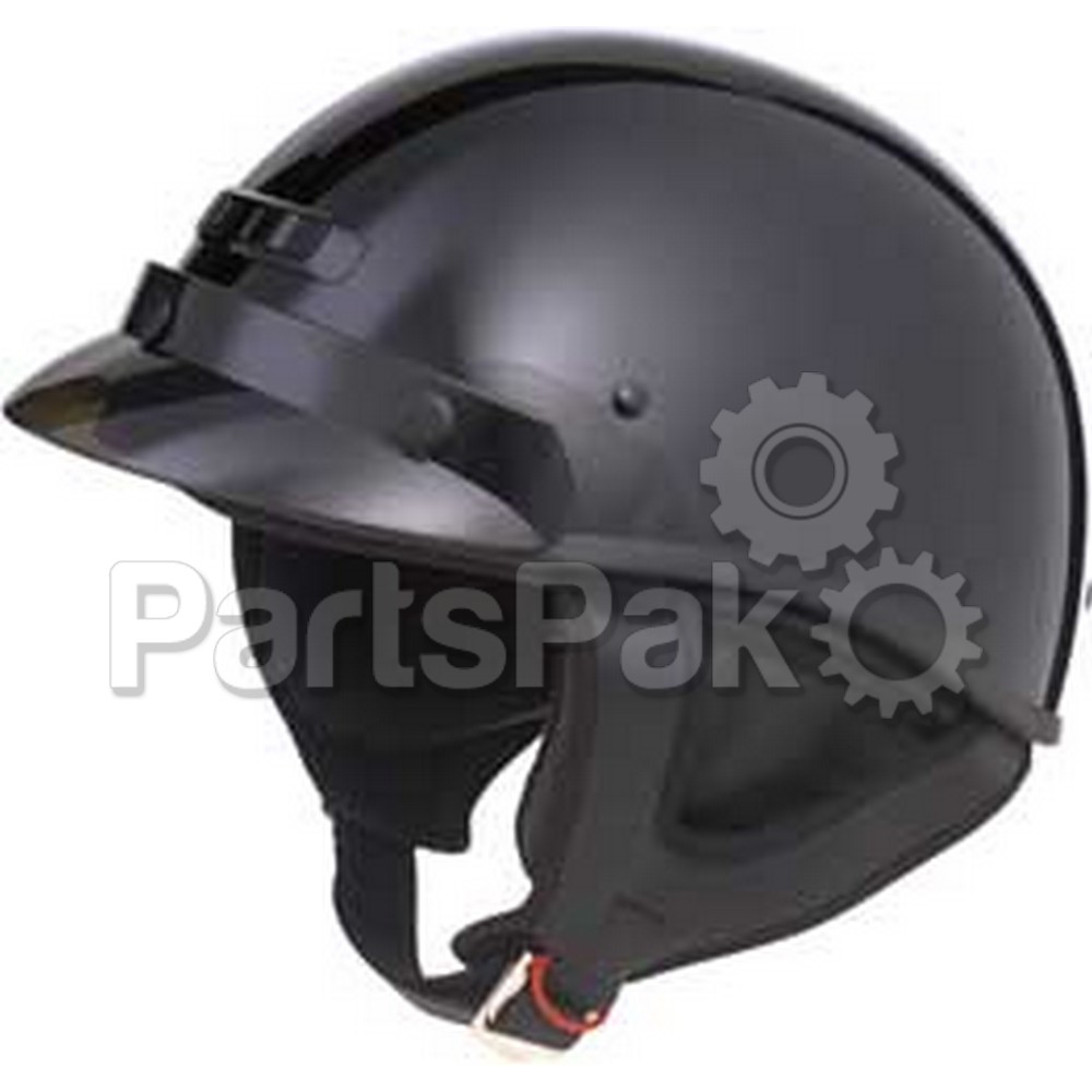 Gmax G1235024; Gm-35 Half Helmet Full Dressed Black Sm