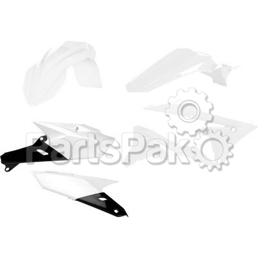 WPS - Western Power Sports 2374184586; Plastic Kit White Orig '14 Yzf 250/450
