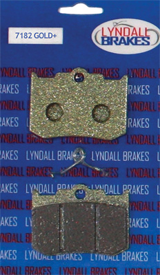 Lyndall Brakes 7182 Gold+; Gold Plus Brake Pads