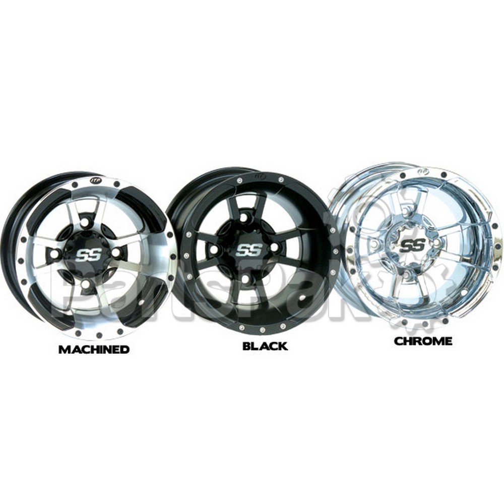 ITP (Industrial Tire Products) 10SB10BX; Wheel, Ss112 Sport Wheel Black 10X5 4