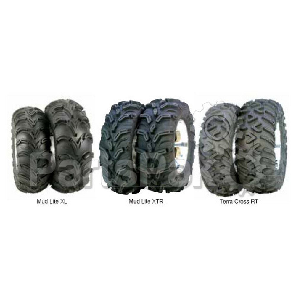 ITP (Industrial Tire Products) 42106; Terracross R / T Wheel Kit Ss108 Black 26X11-12