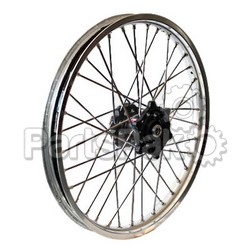 Talon 56-3155BS; Rear Wheel Set 2.15X18 Black Hub Silver Rim