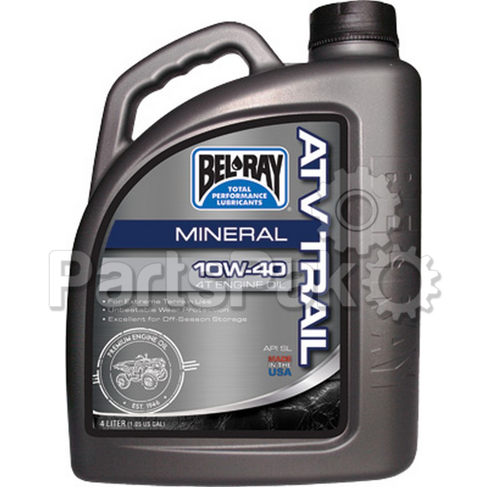 Bel-Ray 99050-B4LW; Mineral 4T Engine Oil 10W-40 4L