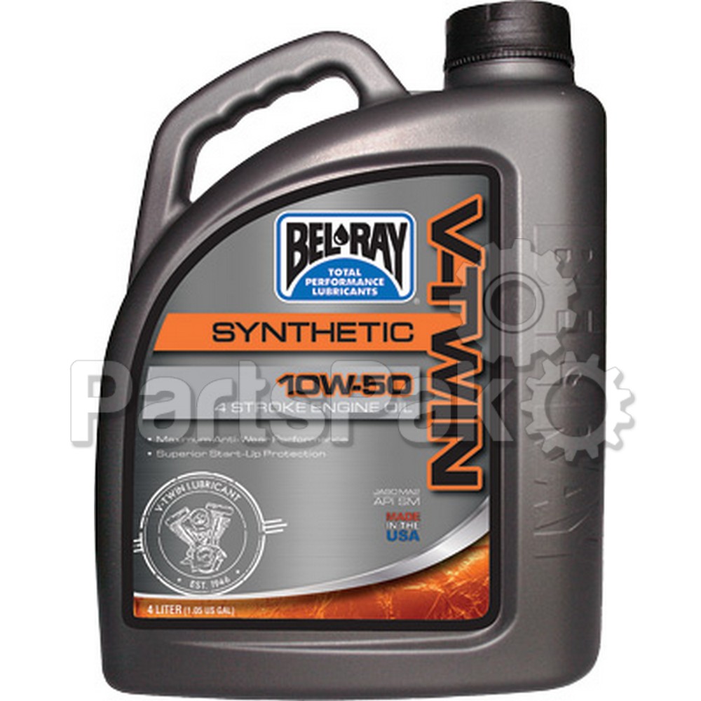 Bel-Ray 96915-BT4; V-Twin Synthetic Engine Oil 10W-50 4L