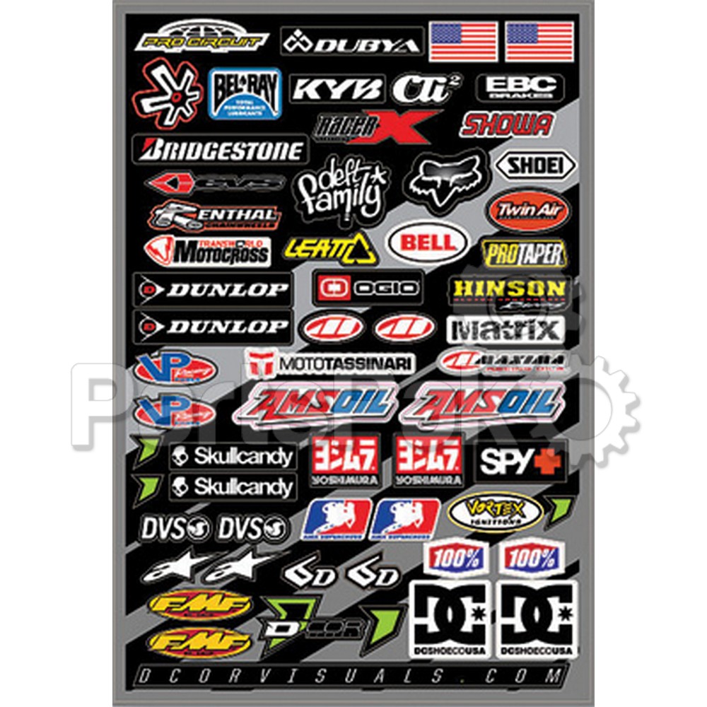 D'Cor Visuals 40-90-105; Misc Logos Decal Sheet 12-inch X18-inch