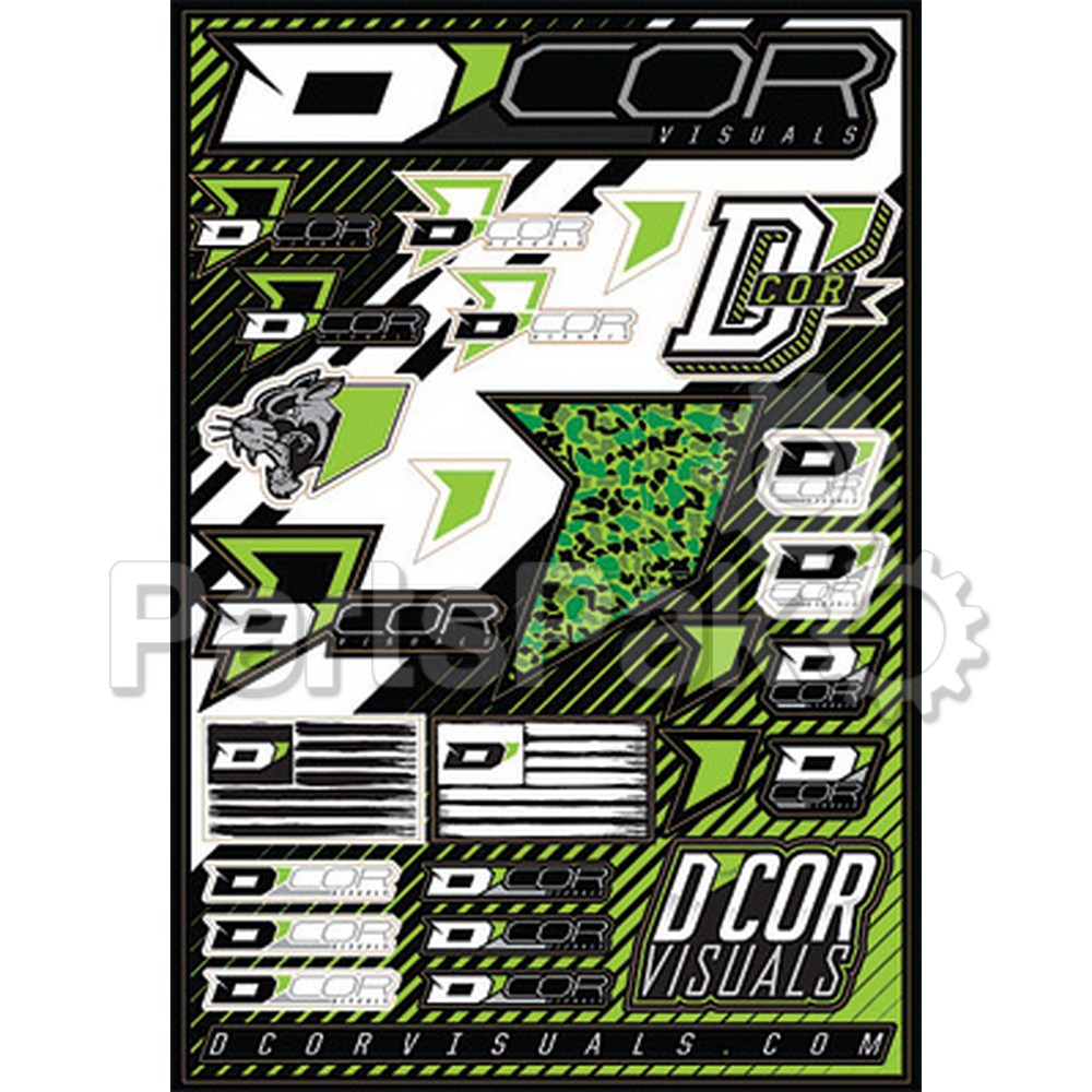 D'Cor Visuals 40-90-106; Logo Decal Sheet 12-inch X18-inch